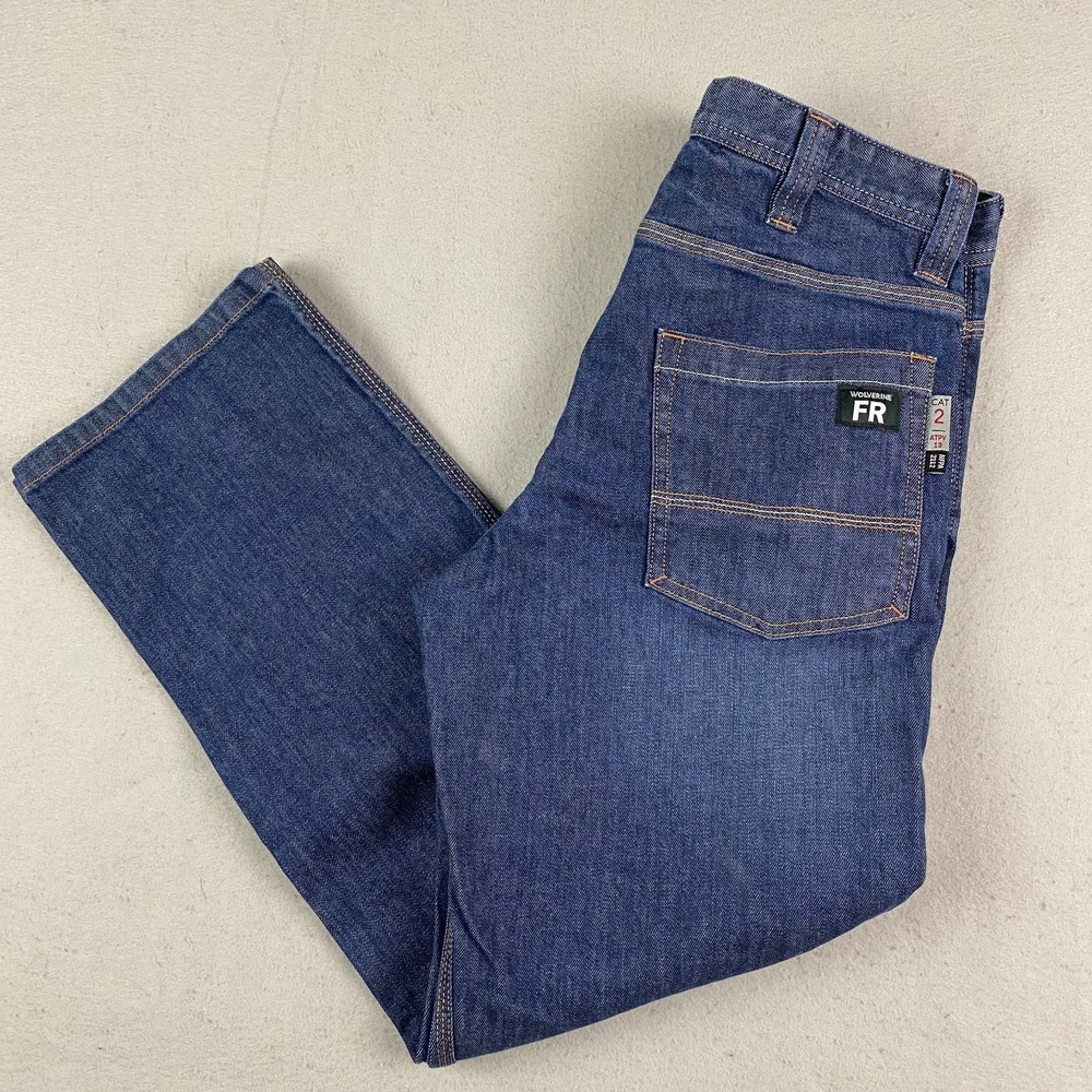Wolverine FR Flame Resistant Denim Jeans Mens 32x30 Workwear stretch